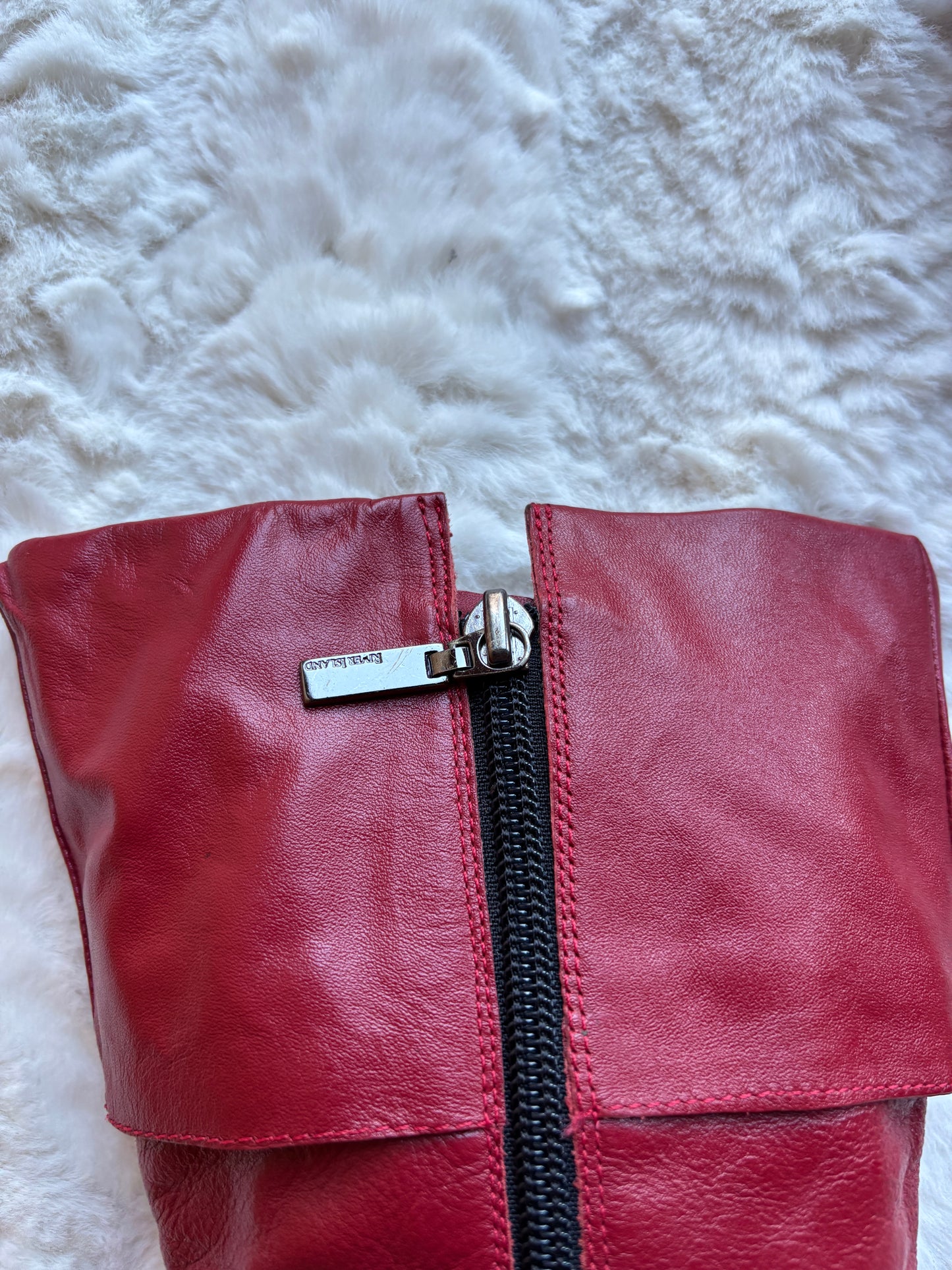 Vintage Y2K River Island Studded Leather Stiletto Boots