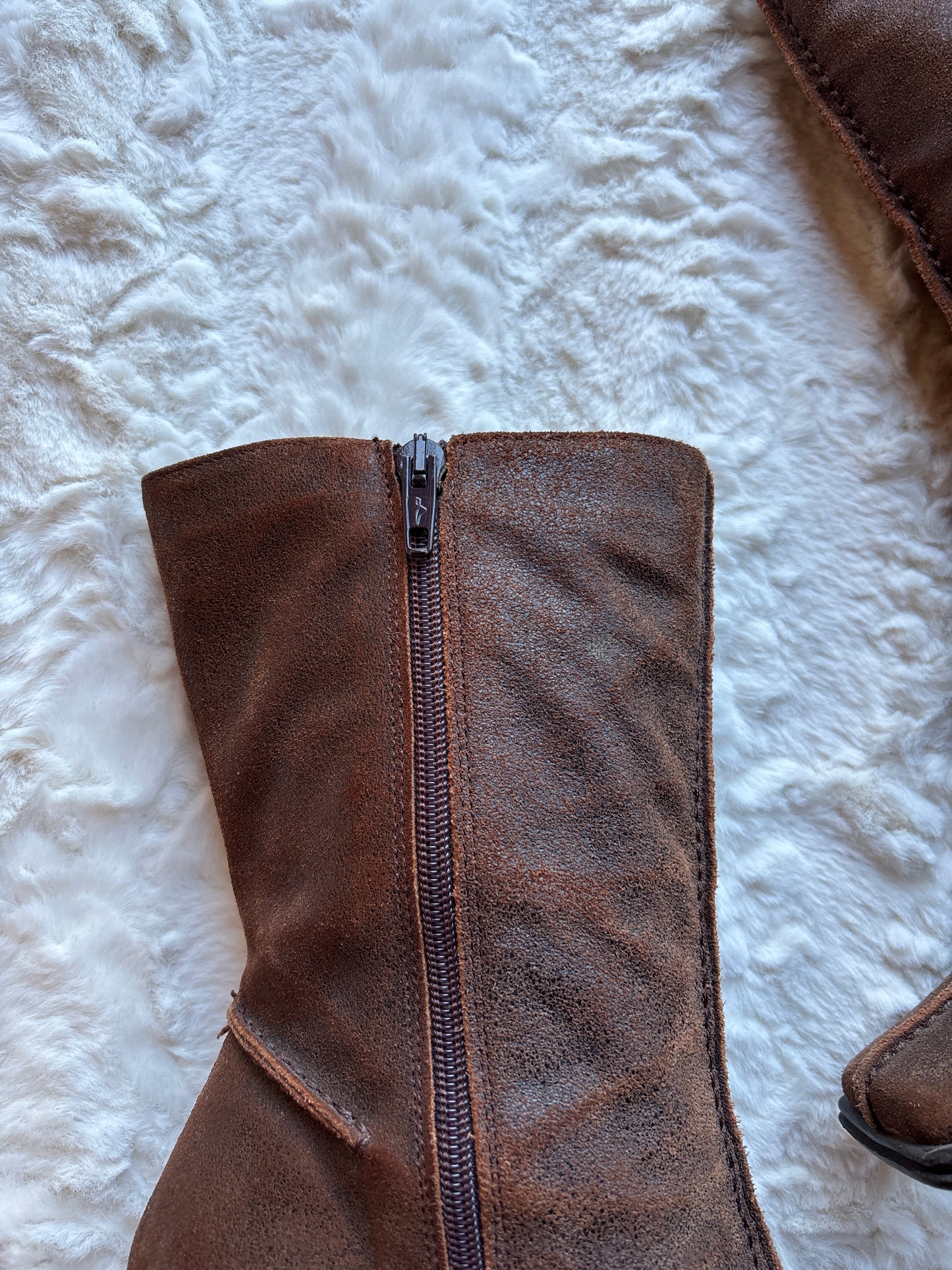 Vintage 90's Bronx Suede Leather Heeled Boots