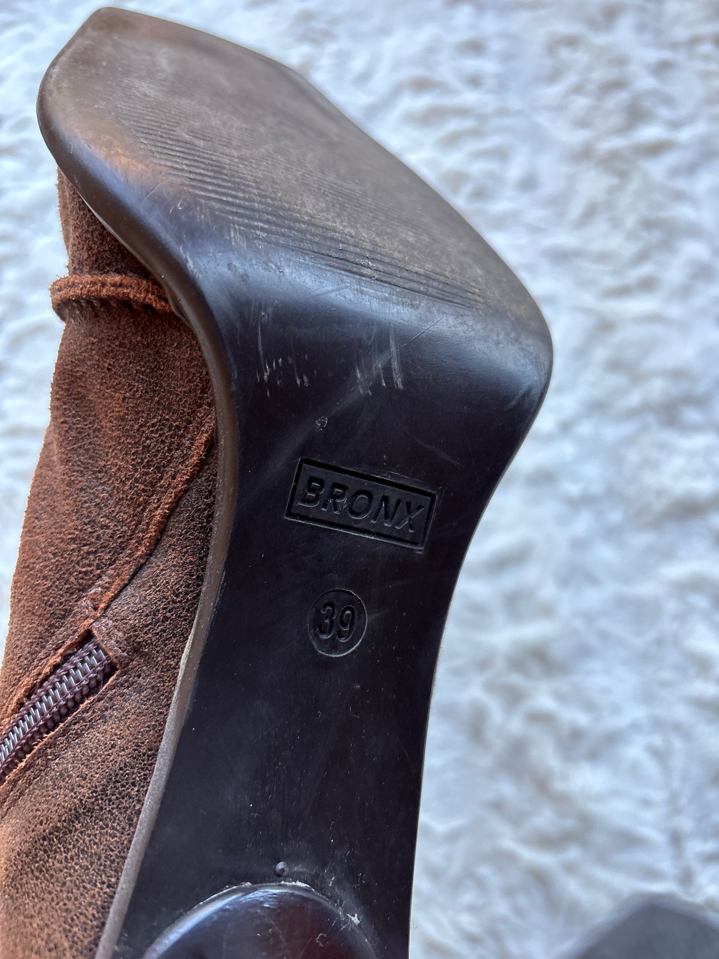 Vintage 90's Bronx Suede Leather Heeled Boots