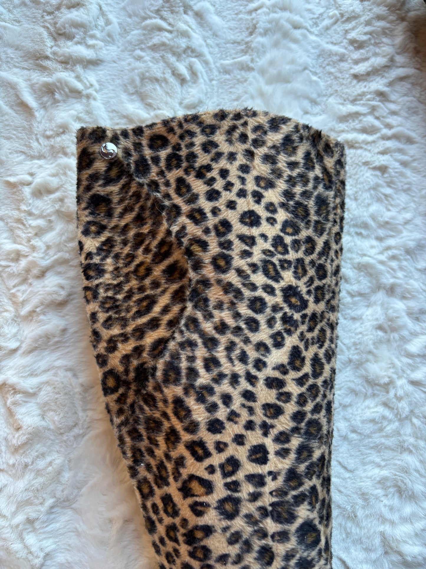 Vintage 90's Shelly's London Leopard Print Platform Boots