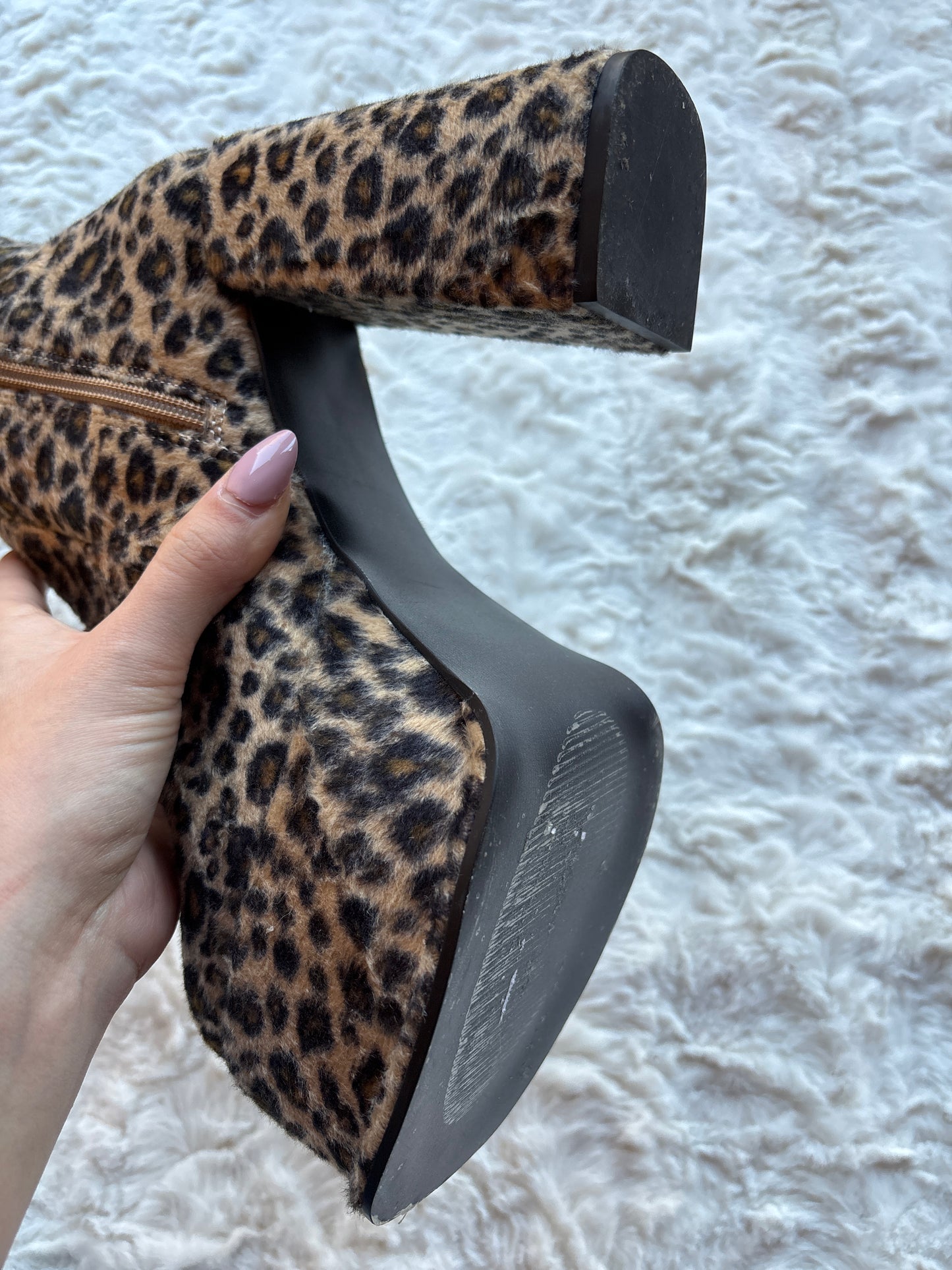 Vintage 90's Shelly's London Leopard Print Platform Boots