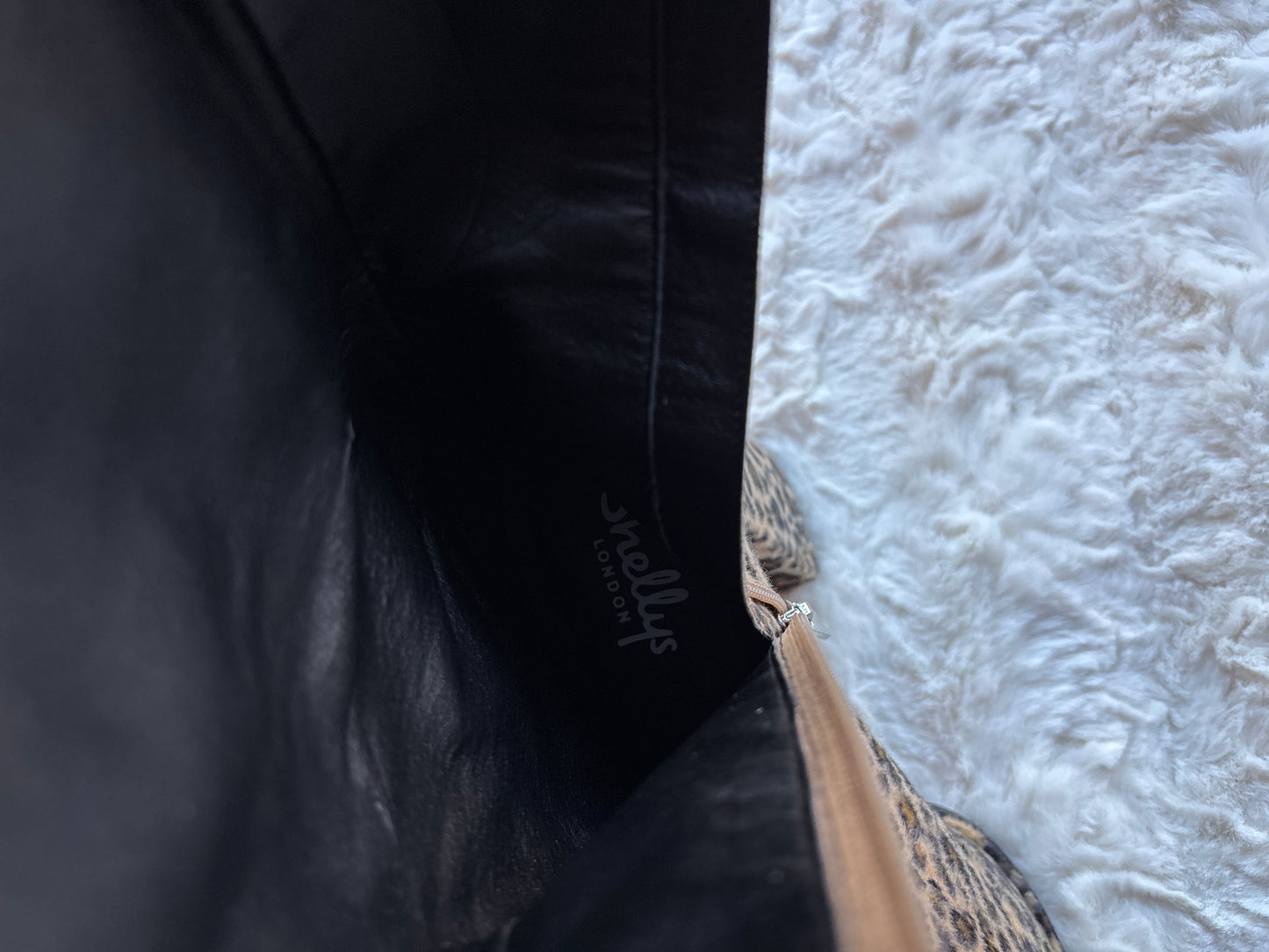 Vintage 90's Shelly's London Leopard Print Platform Boots