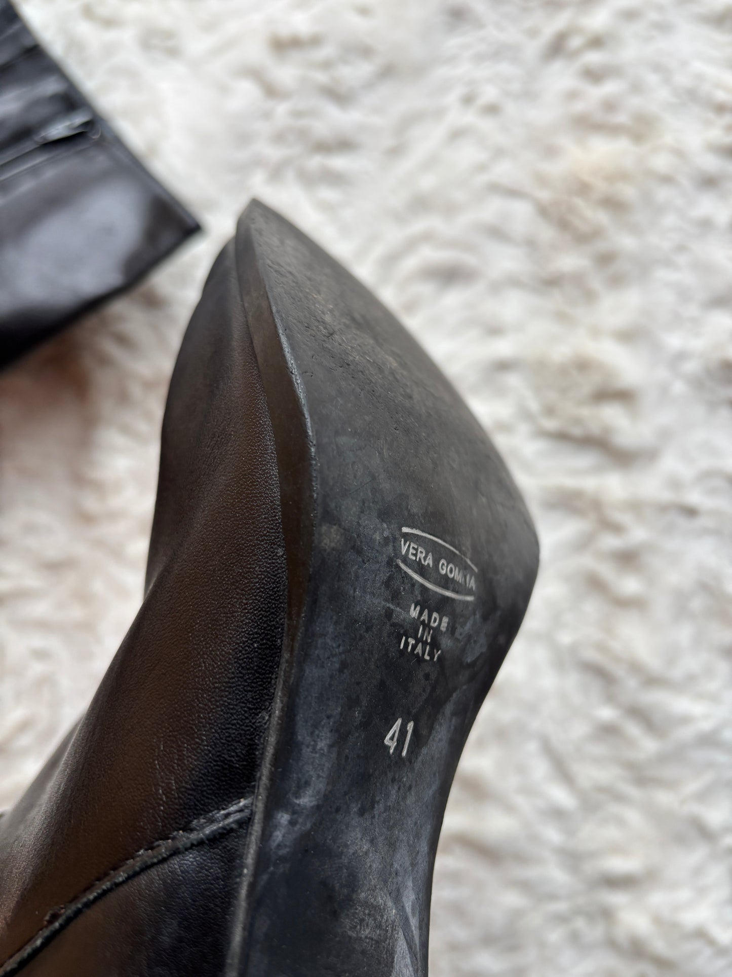 Vintage 90's Western Metal Ring Block Heel Boots