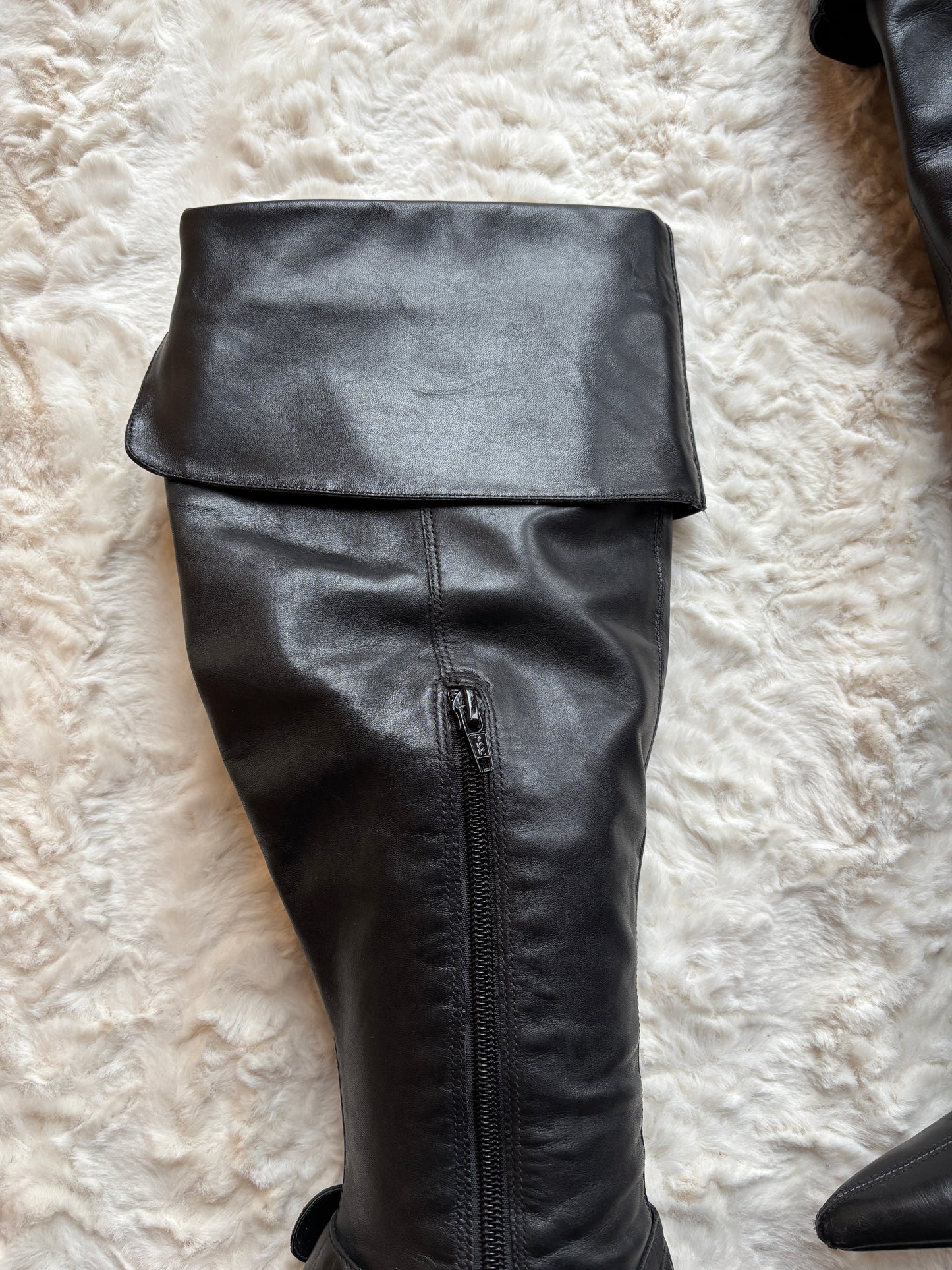 Vintage Y2K Dune Buckle Detail Stiletto Boots