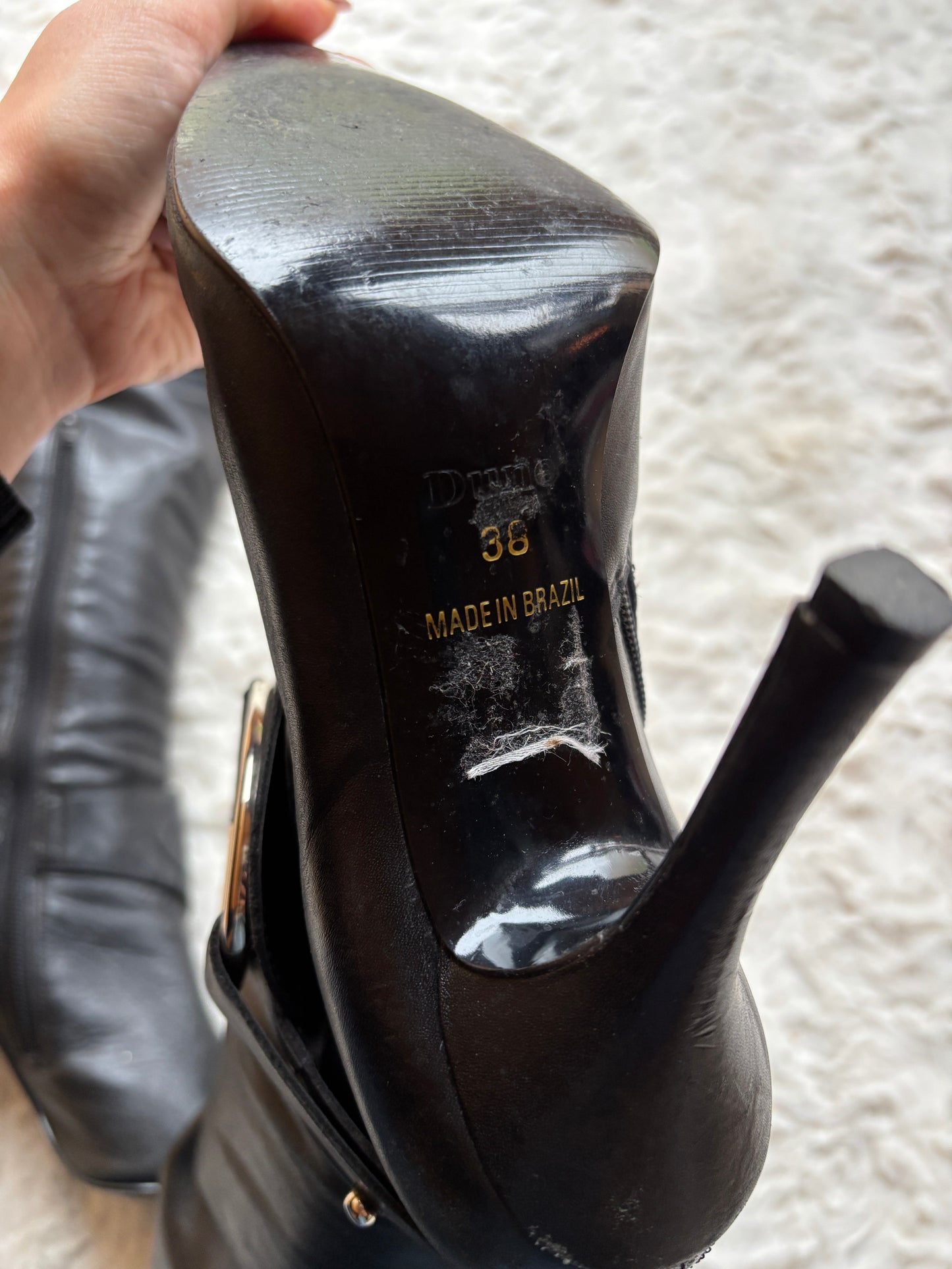 Vintage Y2K Dune Buckle Detail Stiletto Boots