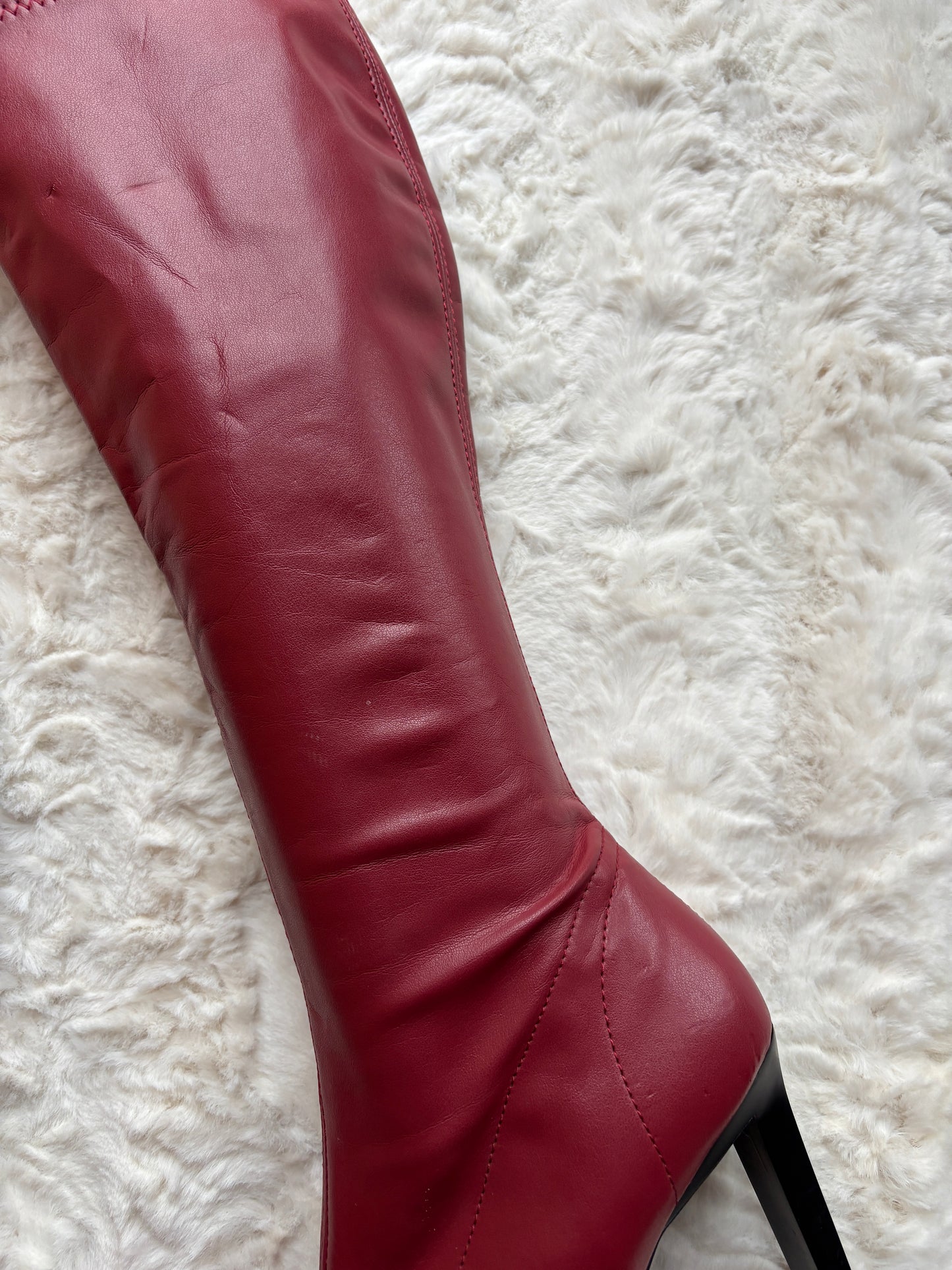 Vintage Y2K Milano Moda Faux Leather Block Heel Boots